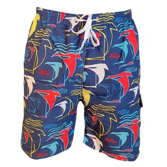 Men Swim Trunks, Shorts, Beach Swimwear, Cargo - Picture 2 of 4